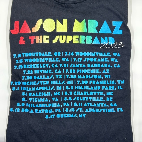 🌈Jason Marz 2023 Mystical Magical Radical Ride Tour T-Shirt 🌈 Medium - Picture 5 of 7